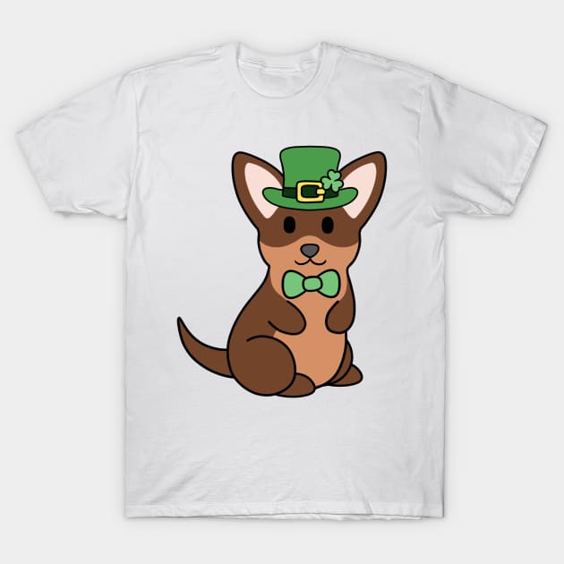 St Patrick Brownand Tan Chihuahua T-Shirt by BiscuitSnack